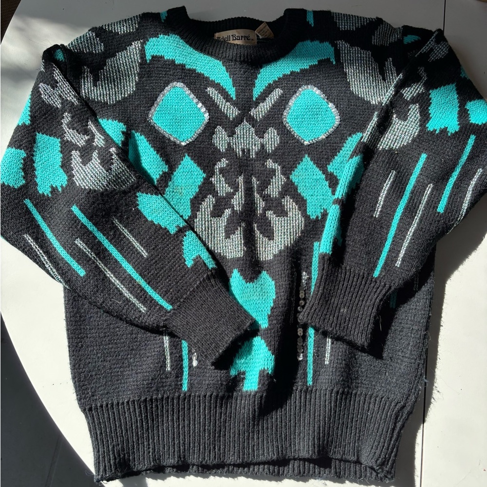 Adell Barre-Ultimate 80s Sweater with Shoulder Pads-Ladies Medium
